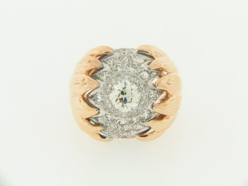 14K YELLOW AND WHITE GOLD DIAMOND RING | 18 Karat Appraisers | Beverly Hills, CA | Fine Jewelry