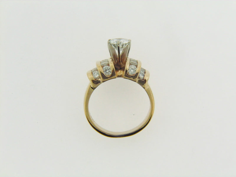 18K-YG DIAMOND SOLITAIRE RING