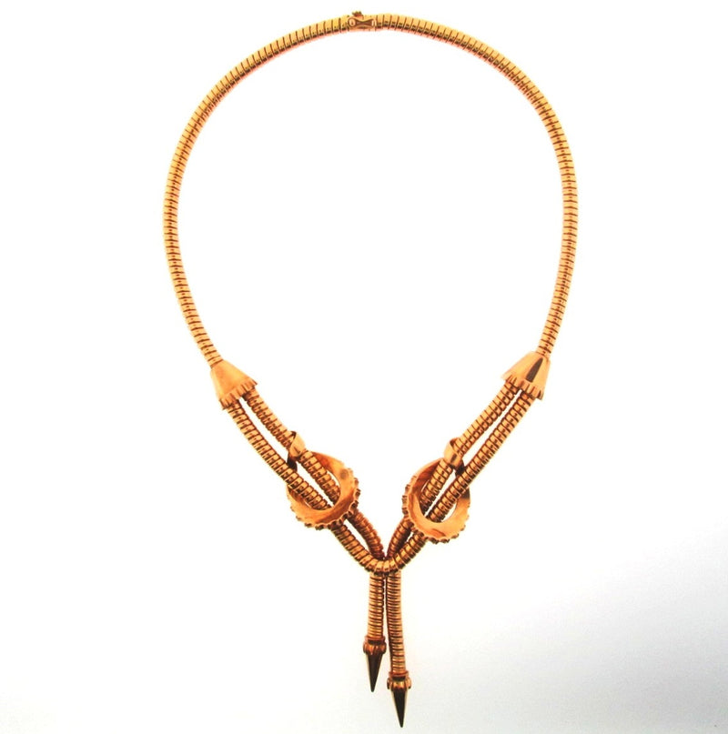 18K ROSE GOLD TUBOGAS NECKLACE | 18 Karat Appraisers | Beverly Hills, CA | Fine Jewelry