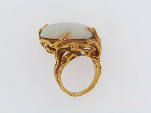 14K-YG WHITE OPAL RING | 18 Karat Appraisers | Beverly Hills, CA | Fine Jewelry