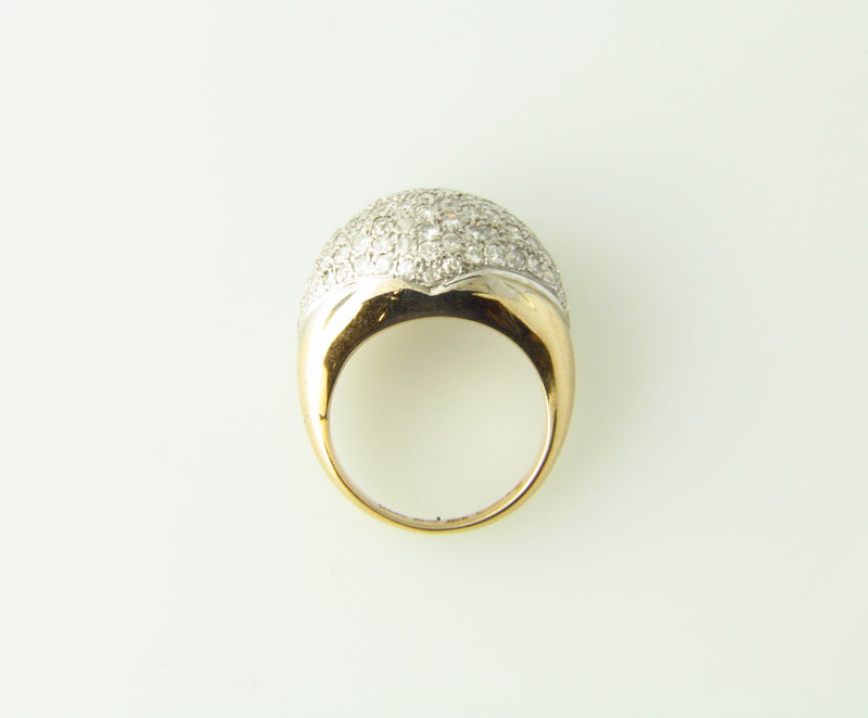 14K Yellow Gold, Diamond Bombe Ring | 18 Karat Appraisers | Beverly Hills, CA | Fine Jewelry