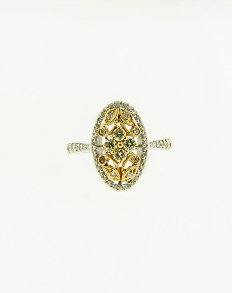 14K Yellow and White Gold Diamond Ring | 18 Karat Appraisers | Beverly Hills, CA | Fine Jewelry