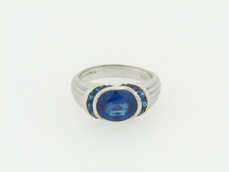 PLATINUM SAPPHIRE RING | 18 Karat Appraisers | Beverly Hills, CA | Fine Jewelry