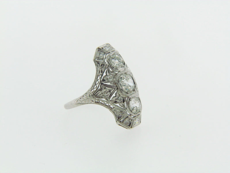 PLATINUM DIAMOND FILIGREE RING | 18 Karat Appraisers | Beverly Hills, CA | Fine Jewelry