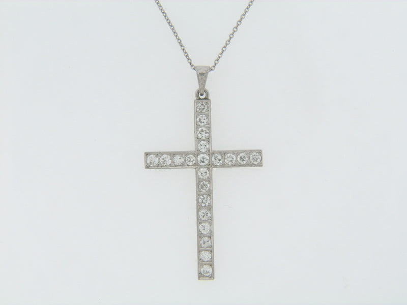 PLATINUM DIAMOND CROSS PENDANT | 18 Karat Appraisers | Beverly Hills, CA | Fine Jewelry