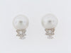 PLATINUM PEARL AND DIAMOND EARCLIPS | 18 Karat Appraisers | Beverly Hills, CA | Fine Jewelry