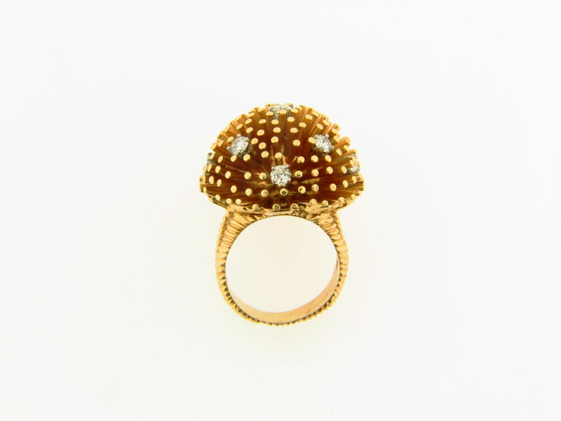 14K Yellow and Rose Gold, Diamond Bombe Ring | 18 Karat Appraisers | Beverly Hills, CA | Fine Jewelry