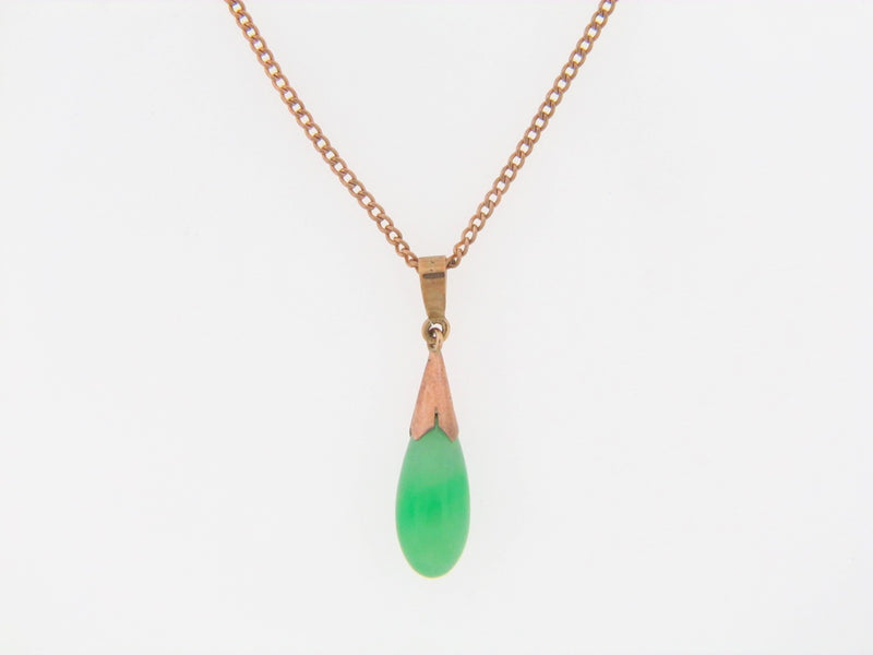 14K-YG JADE PENDANT