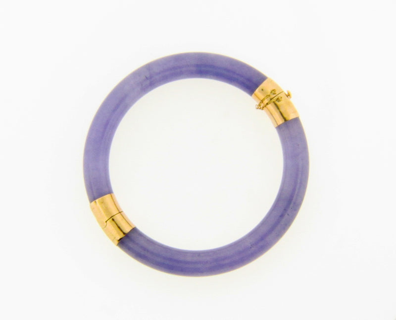 14K Yellow Gold Hinged Lavender Bracelet | 18 Karat Appraisers | Beverly Hills, CA | Fine Jewelry