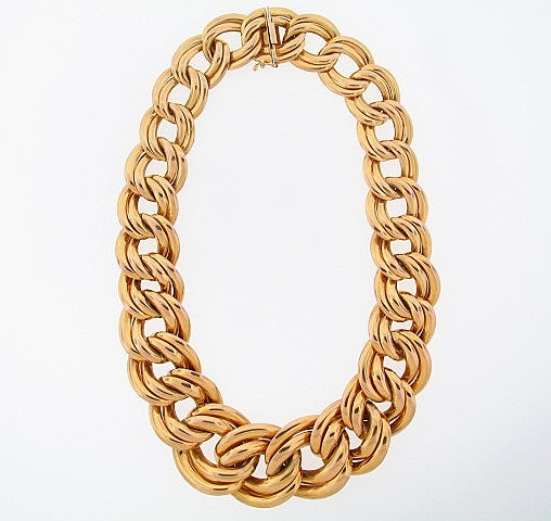 Oval Link Chain Gold / 16