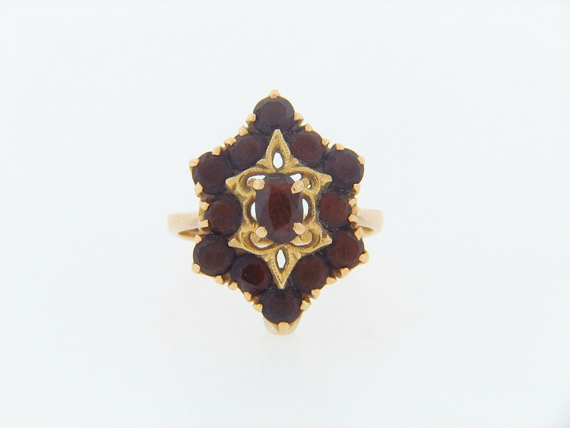 18K YELLOW GOLD GARNET RING | 18 Karat Appraisers | Beverly Hills, CA | Fine Jewelry