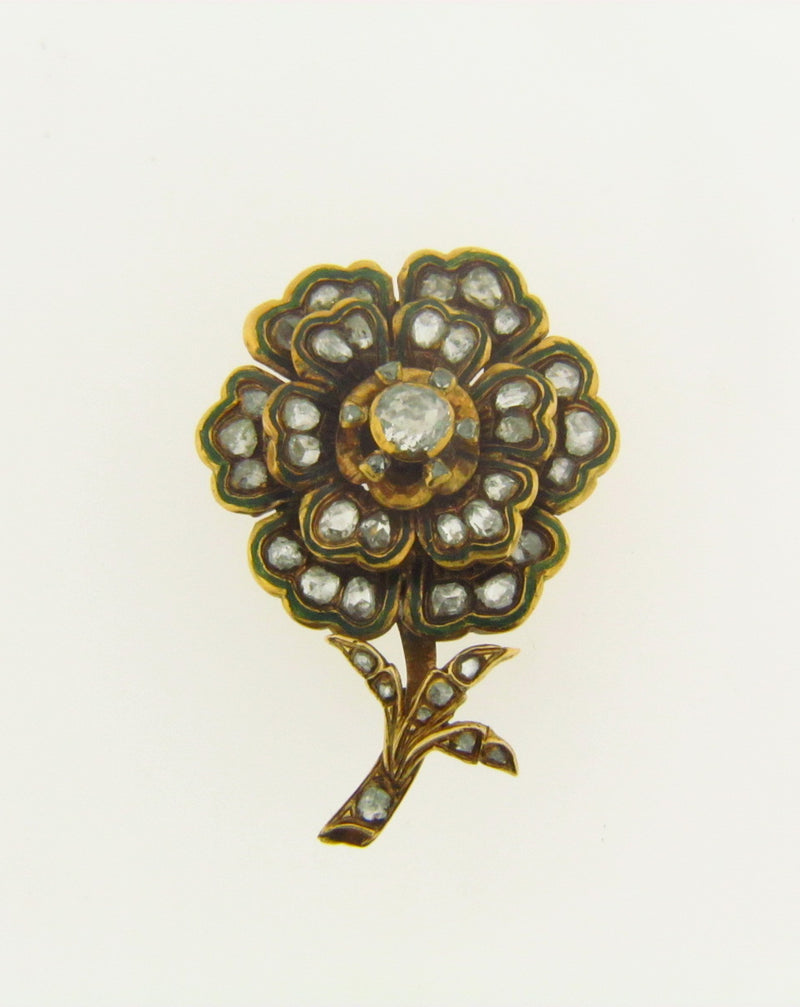 Victorian 18K Yellow Gold, Diamond Brooch | 18 Karat Appraisers | Beverly Hills, CA | Fine Jewelry