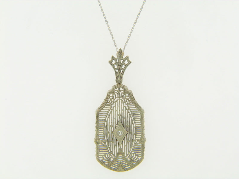 10K WHITE GOLD PENDANT | 18 Karat Appraisers | Beverly Hills, CA | Fine Jewelry