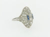 PLATINUM DIAMOND AND SAPPHIRE RING | 18 Karat Appraisers | Beverly Hills, CA | Fine Jewelry