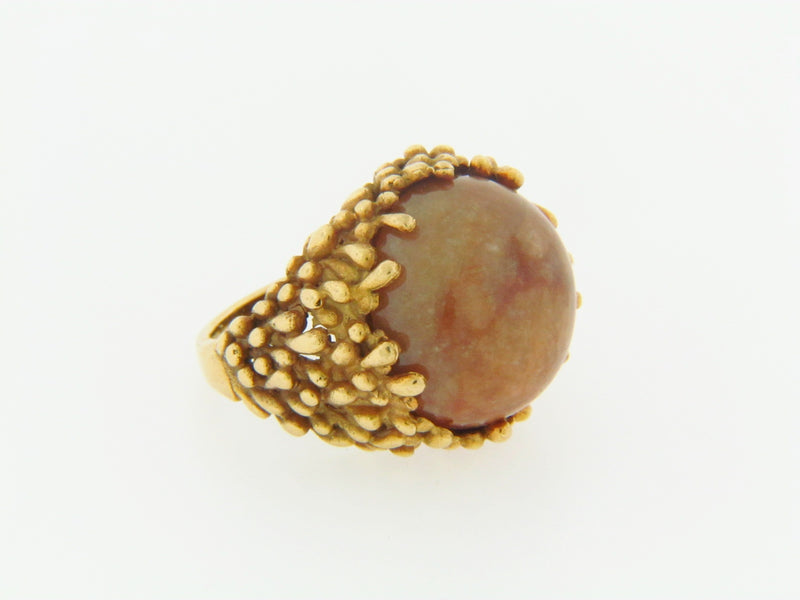 18K-YG BROWN CHALCEDONY RING | 18 Karat Appraisers | Beverly Hills, CA | Fine Jewelry