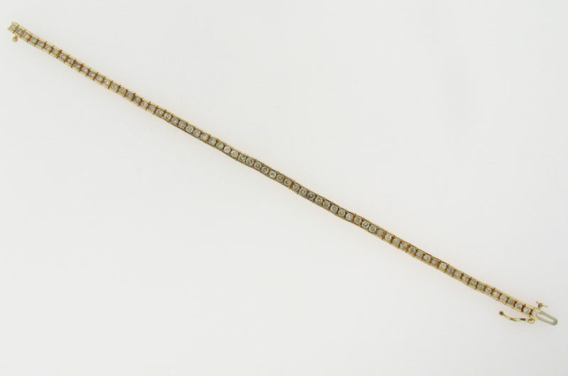 18K YELLOW GOLD DIAMOND TENNIS BRACELET | 18 Karat Appraisers | Beverly Hills, CA | Fine Jewelry