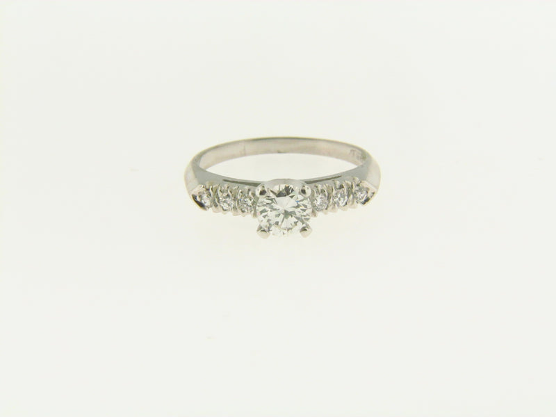 Retro Platinum Diamond Solitaire Ring | 18 Karat Appraisers | Beverly Hills, CA | Fine Jewelry