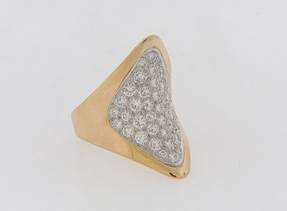 18K-YG+WG DIAMOND KITE RING