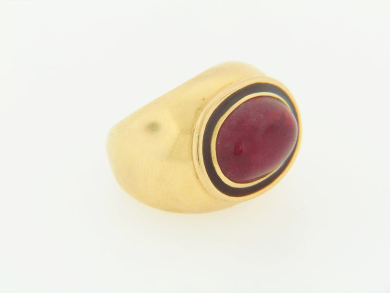 18K YELLOW GOLD PINK TOURMALINE RING | 18 Karat Appraisers | Beverly Hills, CA | Fine Jewelry