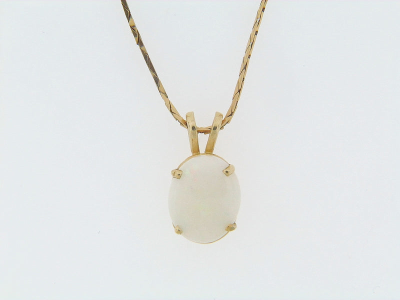 14K YELLOW GOLD OPAL PENDANT | 18 Karat Appraisers | Beverly Hills, CA | Fine Jewelry