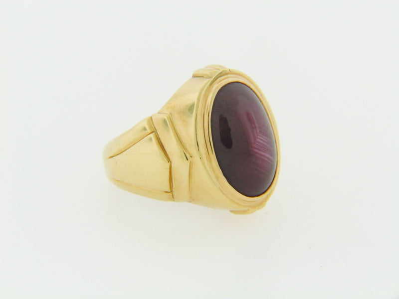 18K YELLOW GOLD STAR RUBY RING | 18 Karat Appraisers | Beverly Hills, CA | Fine Jewelry