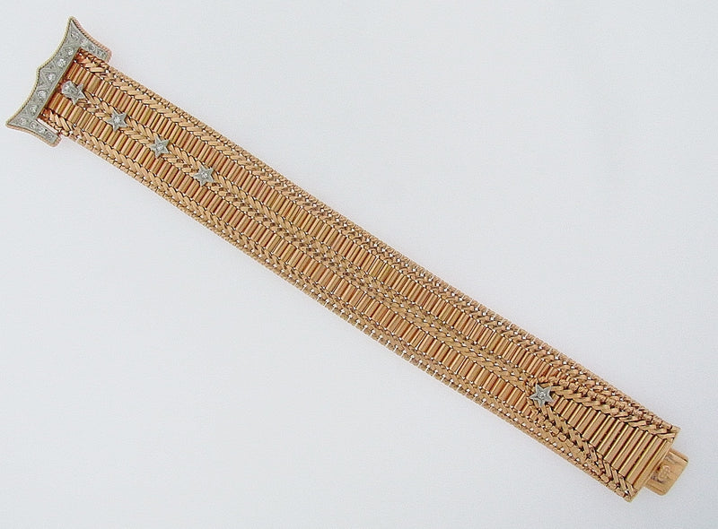 18K ROSE GOLD BUCKLE DIAMOND BRACELET | 18 Karat Appraisers | Beverly Hills, CA | Fine Jewelry