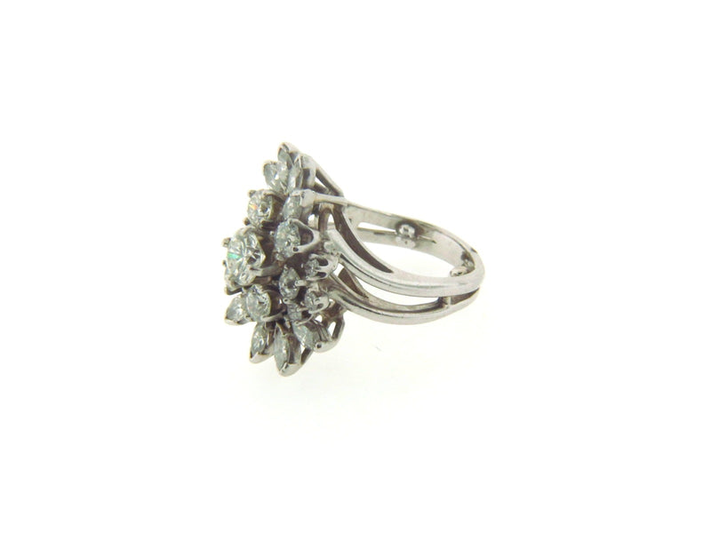 18K-WG DIAMOND SPRAY DESIGN RING