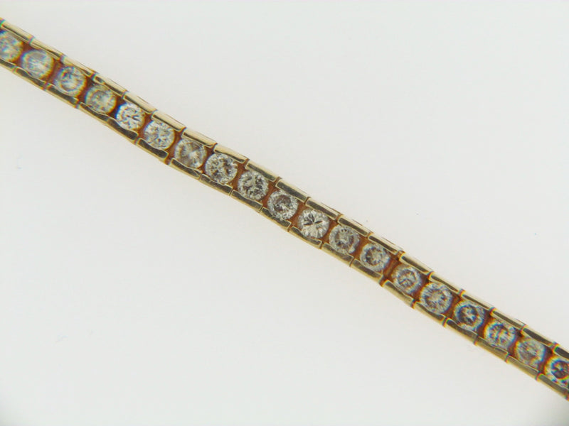 18K YELLOW GOLD DIAMOND TENNIS BRACELET | 18 Karat Appraisers | Beverly Hills, CA | Fine Jewelry