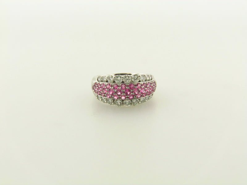 14K White Gold Pink Sapphire and Diamond Ring | 18 Karat Appraisers | Beverly Hills, CA | Fine Jewelry