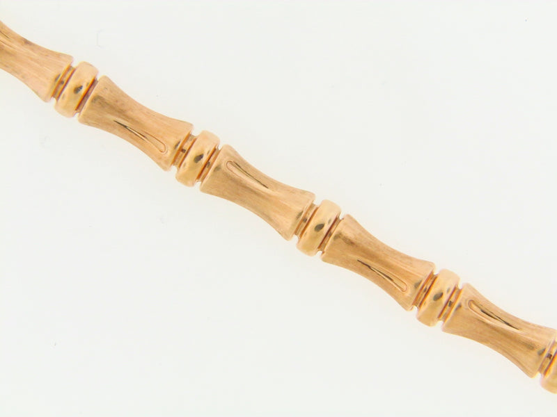 18K ROSE GOLD BAMBOO FORM LINK BRACELET | 18 Karat Appraisers | Beverly Hills, CA | Fine Jewelry