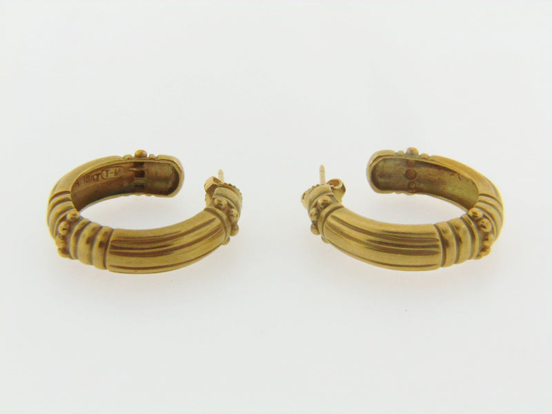 18K YELLOW GOLD HOOP EARRINGS | 18 Karat Appraisers | Beverly Hills, CA | Fine Jewelry