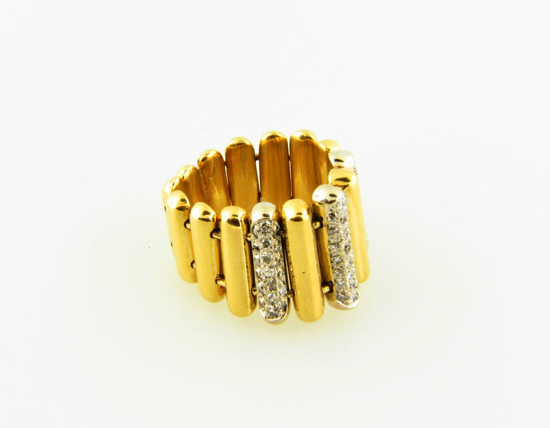 18K Yellow Gold, Diamond Band | 18 Karat Appraisers | Beverly Hills, CA | Fine Jewelry