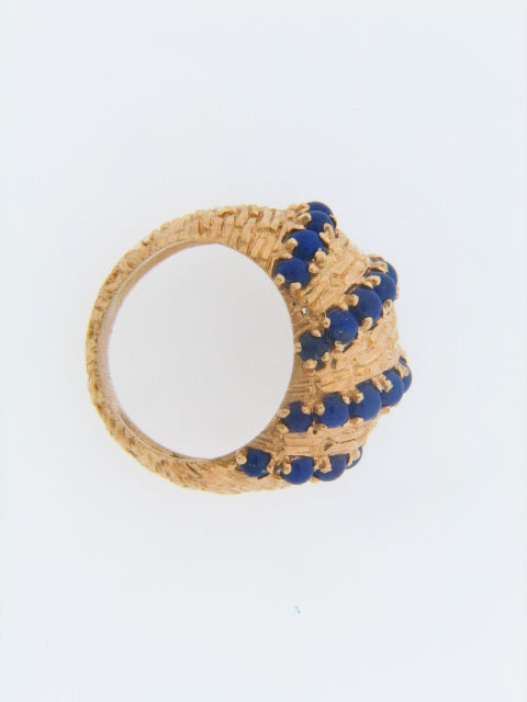 18K-YG LAPIS LAZULI DOME RING