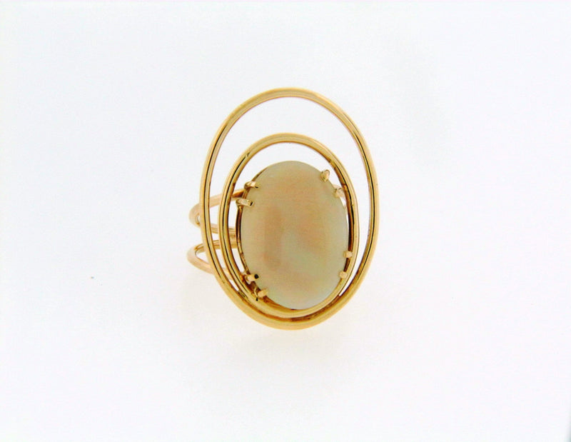 14K Yellow Gold White Opal Ring | 18 Karat Appraisers | Beverly Hills, CA | Fine Jewelry