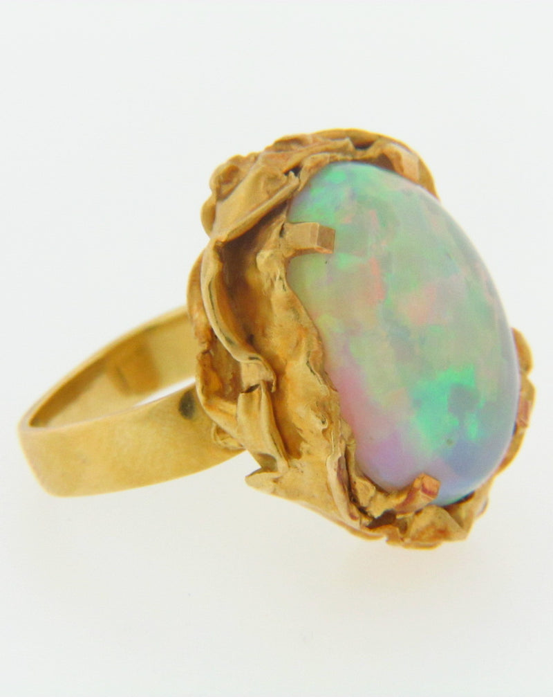 18K YELLOW GOLD OPAL RING | 18 Karat Appraisers | Beverly Hills, CA | Fine Jewelry