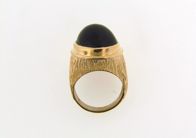 14K Yellow Gold Black Sapphire Ring | 18 Karat Appraisers | Beverly Hills, CA | Fine Jewelry