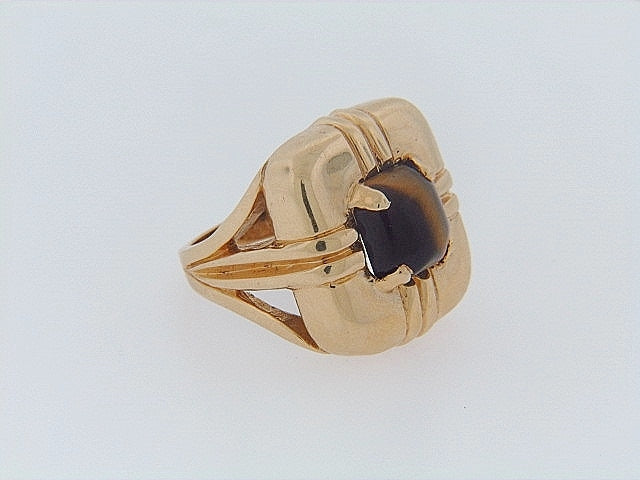 14K-YG TIGER'S EYE RING | 18 Karat Appraisers | Beverly Hills, CA | Fine Jewelry