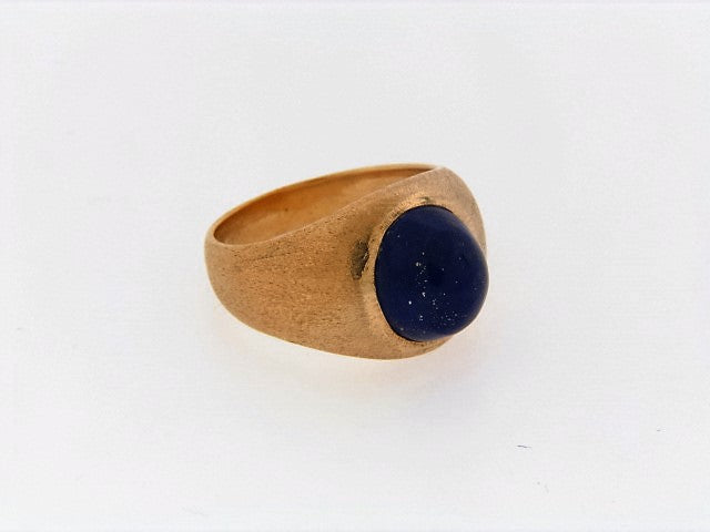 18K-YG LAPIS LAZULI DOME RING