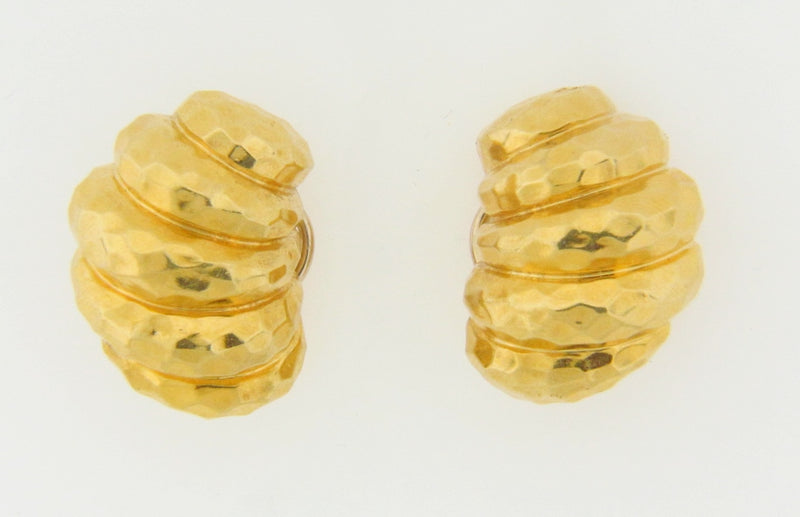 18K YELLOW GOLD EARRINGS BY "HENRY DUNAY" | 18 Karat Appraisers | Beverly Hills, CA | Fine Jewelry