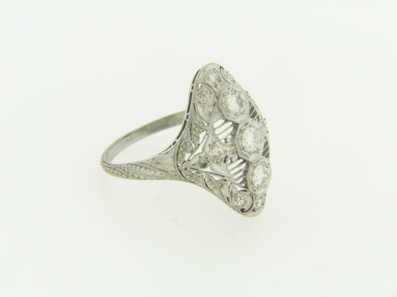 PLATINUM DIAMOND FILIGREE RING | 18 Karat Appraisers | Beverly Hills, CA | Fine Jewelry