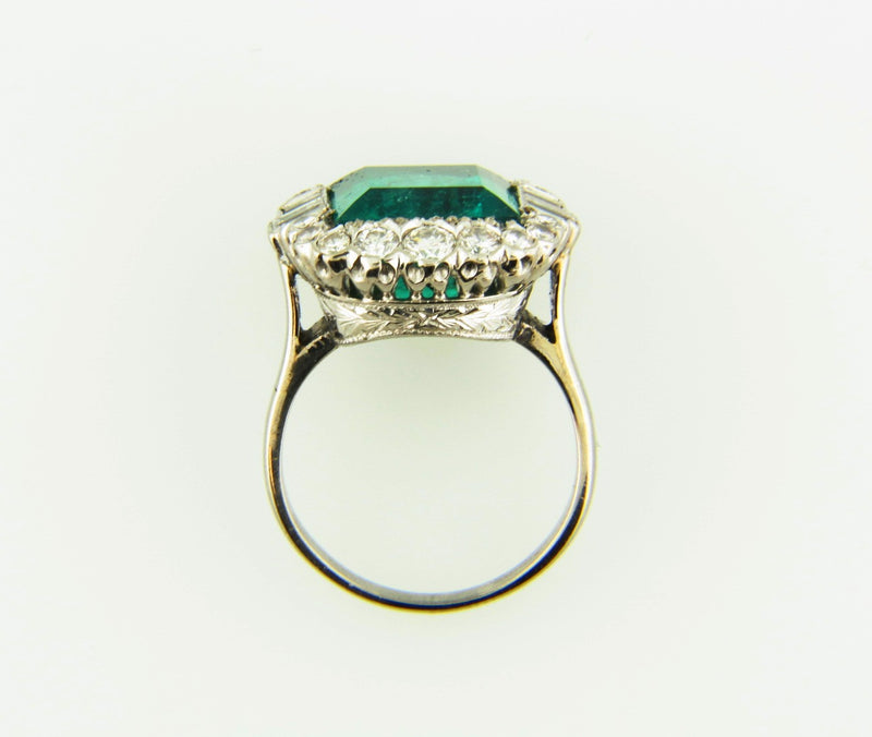 Retro Platinum, Emerald and Diamond Ring | 18 Karat Appraisers | Beverly Hills, CA | Fine Jewelry